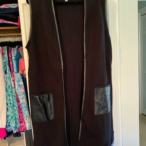 Women’s Long Black vest